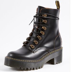 Dr. Martens Women's Leona Leather Heeled Boot